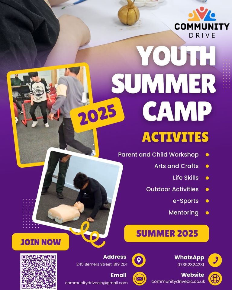 Join us at the Youth Summer Camp hosted by Community Drive! A week full of activities, fun, friendships, and growth — you don’t want to m...